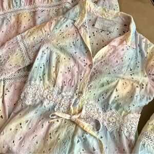 Temptation, Positano Tie-Dye Eyelet and Lace Maxi Dress